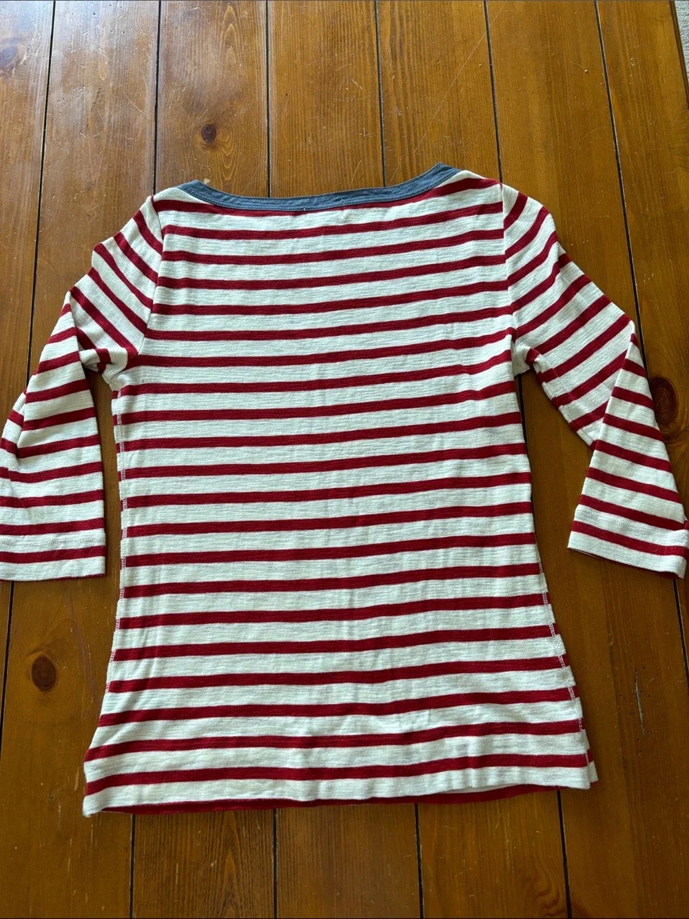 Vintage LRL Ralph Lauren Nautical Red & White Striped Tee Women’s Size PS